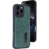 Marsilyan Mey Ithalat® iPhone 16 Pro Max Kılıf Sara Kartvizitli Deri Kılıf - Koyu Yeşil - Renkli