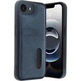 Marsilyan Mey Ithalat® iPhone 16E Kılıf Sara Kartvizitli Deri Kılıf - Lacivert - Renkli