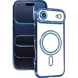 Marsilyan Mey Ithalat® iPhone 17 Air Joke Simli Magneticsafe Kılıf - Mavi - Renkli