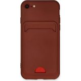 Marsilyan Mey Ithalat® iPhone 7 Kılıf Kelvin Kartvizitli Silikon - Bordo - 1 - Renkli