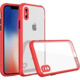 Marsilyan Mey Ithalat® iPhone Xs Max Kılıf Miami Şeffaf Silikon - Kırmızı - 1 - Renkli