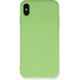 Marsilyan Mey Ithalat® iPhone Xs Max Kılıf Nano Içi Kadife Silikon - Açık Yeşil - 1 - Renkli