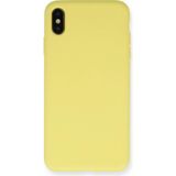 Marsilyan Mey Ithalat® iPhone Xs Max Kılıf Nano Içi Kadife Silikon - Mat Sarı - 1 - Renkli