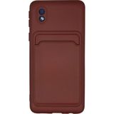 Marsilyan Mey Ithalat® Samsung Galaxy A01 Core Kılıf Kelvin Kartvizitli Silikon - Bordo - Renkli