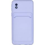 Marsilyan Mey Ithalat® Samsung Galaxy A01 Core Kılıf Kelvin Kartvizitli Silikon - Lila - Renkli