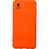 Marsilyan Mey Ithalat® Samsung Galaxy A01 Core Kılıf Nano Içi Kadife Silikon - Turuncu - Renkli