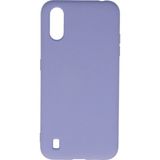Marsilyan Mey Ithalat® Samsung Galaxy A01 Kılıf Nano Içi Kadife Silikon - Lila - Renkli