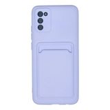 Marsilyan Mey İthalat® Samsung Galaxy A02S Kılıf Kelvin Kartvizitli Silikon - Lila
