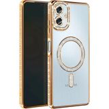 Marsilyan Mey Ithalat® Samsung Galaxy A06 Joke Simli Magneticsafe Kılıf - Gold - 1 - Renkli