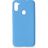 Marsilyan Mey Ithalat® Samsung Galaxy A11 Kılıf Nano Içi Kadife Silikon - Mavi - Renkli