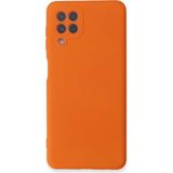 Marsilyan Mey Ithalat® Samsung Galaxy A22 Kılıf Nano Içi Kadife Silikon - Turuncu - 1 - Renkli