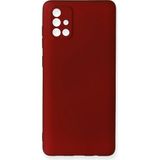 Marsilyan Mey Ithalat® Samsung Galaxy A71 Kılıf First Silikon - Bordo - Renkli