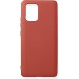 Marsilyan Mey Ithalat® Samsung Galaxy A91 / S10 Lite Kılıf Nano Içi Kadife Silikon - Kiremit - Renkli