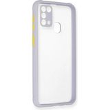 Marsilyan Mey Ithalat® Samsung Galaxy M31 Kılıf Miami Şeffaf Silikon - Lila - Renkli