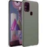 Marsilyan Mey Ithalat® Samsung Galaxy M31 Kılıf Nano Içi Kadife Silikon - Koyu Yeşil - Renkli
