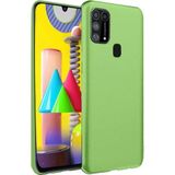 Marsilyan Mey Ithalat® Samsung Galaxy M31 Kılıf Nano Içi Kadife Silikon - Yeşil - Renkli