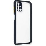 Marsilyan Mey Ithalat® Samsung Galaxy M51 Kılıf Miami Şeffaf Silikon - Lacivert - Renkli