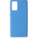 Marsilyan Mey Ithalat® Samsung Galaxy Note 20 Kılıf Nano Içi Kadife Silikon - Mavi - 1 - Renkli