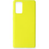 Marsilyan Mey Ithalat® Samsung Galaxy Note 20 Kılıf Nano Içi Kadife Silikon - Sarı - 1 - Renkli