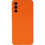 Marsilyan Mey Ithalat® Samsung Galaxy S21 Plus Kılıf Nano Içi Kadife Silikon - Turuncu - Renkli