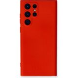 Marsilyan Mey Ithalat® Samsung Galaxy S22 Ultra Kılıf Nano Içi Kadife Silikon - Kırmızı - 1 - Renkli