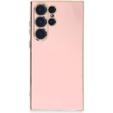 Marsilyan Mey Ithalat® Samsung Galaxy S23 Ultra Kılıf Volet Silikon - Pembe - 1 - Renkli