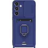 Marsilyan Mey Ithalat® Samsung Galaxy S25 Plus Kılıf Zuma Kartvizitli Yüzüklü Silikon - Lacivert - 1 - Renkli
