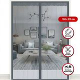 Marsilyan Mıknatıslı Kapı Sinekliği Gri 100X210 cm Otomatik Kapanan Manyetik Tül Sineklik (4887)