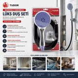 Marsilyan Milano Vakumlu - Silikon Lüks Duş Seti Duş Başlık=mix Silikon Hortum=1.5mt Mafsal=3 Kademe (4887)
