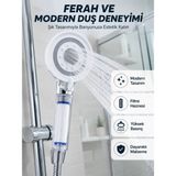 Marsilyan Mineral Taşlı Filtreli Duş Başlığı Güçlü Su Basınçlı Banyo Başlığı - Renkli - standart