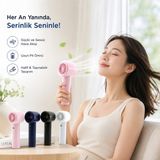 Marsilyan Mini El Fanı Renki Ayarlanabilir Hız Ayarı Dijital Gösterge Fan - Vantilatör 5W WX-638 Herhangi Bir Renk Gönderilir (K95) - Renkli