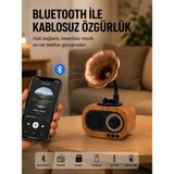 Marsilyan Mini Nostaljik Bluetooth Hoparlör Fm Radyo 8 Saat Batarya Yeni Nesil