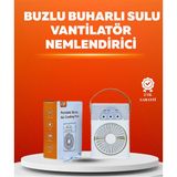 Marsilyan Mini USB Klima Fan | 3 Kademeli Spreyli Hava Soğutucu, Taşınabilir Ieg - 001-Siyah