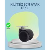 Marsilyan Mobilya Tekerleği 6 cm Kilitsiz Tekli Satış - MCT6206-6504 - Çok Renkli