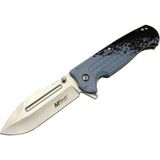 Marsilyan Mtech 4281 Mavi Kamp Çakı 21CM - Yarı Otomatik, Kemerlikli, Oluklu