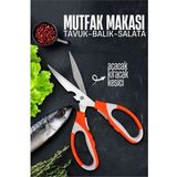 Marsilyan Mutfak Makası - Tavuk Kesme Makası Balık Temizleme Makası Salata Hazırlama Makası - Renkli