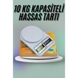 Marsilyan Mutfak Tartısı Dijital Göstergeli Hassas Tartı 10 kg Kapasiteli - 01-Siyah