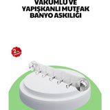 Marsilyan Mutfak ve Banyo Askılığı Vakumlu Yapışkanlı 5 Askı Bölmeli - Renkli - standart