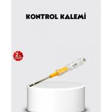 MARSİLYAN- Neon Lambalı Elektrik Kontrol Kalemi Nikel Kaplama 110-220V