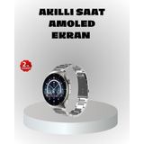 Marsilyan Nfc Destekli Akıllı Saat – Kablosuz Şarj & Sesli Arama Özelliği - 01P-Pembe