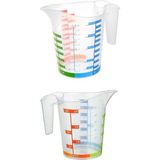 Marsilyan Ölçü Kabı Dereceli Renkli 1000 ml + 300 ml Set