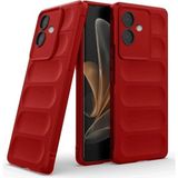 Marsilyan™- Oppo A3 Kılıf Optimum Silikon - Kırmızı