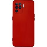 Marsilyan™- Oppo Reno 5 Lite Kılıf Nano Içi Kadife Silikon - Kırmızı