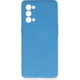 Marsilyan™- Oppo Reno 5 Pro Kılıf Nano Içi Kadife Silikon - Mavi