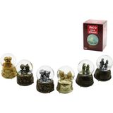 Marsilyan Orta Boy - 8cm Pilli - Işıklı Müzikli Kar Küresi Cam Eskitme Insan Figürlü - Desen Mix - Renkli - 1