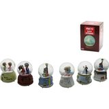 Marsilyan Orta Boy - 8cm Pilli - Işıklı Müzikli Kar Küresi Cam Insan Figürlü - Desen Mix Renkli - 1