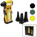 Marsilyan Oto Araç Süpürge - Fener - Mini Turbo Jet Fan Şarjlı 3 Farklı Uç Kademeli Hız Ayar 8 Farklı Beyaz-Kırmızı Işık Standlı - Mıknatıs - Kesme Aparatı (4887) - Çok Renkli