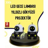 Marsilyan- Otomatik Döner Slaytlı Üç Parlaklık Ayarlı Projektör Lamba - Renkli - standart