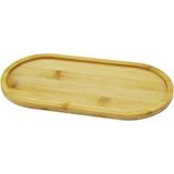 Marsilyan Oval Ahşap Bambu Yağdanlık Altlık 12X23CM (K95) - Renkli - standart