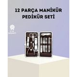 Marsilyan Paslanmaz Çelik Çok Fonksiyonlu 12 Manikür Seti - Renkli - standart